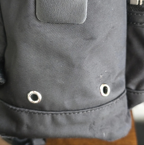 Marc Jacobs Black Canvas Logo Backpack with Silver Hardware - Picture 5 of 14